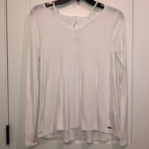 White open shoulder top